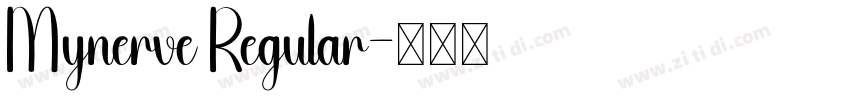 Mynerve Regular字体转换